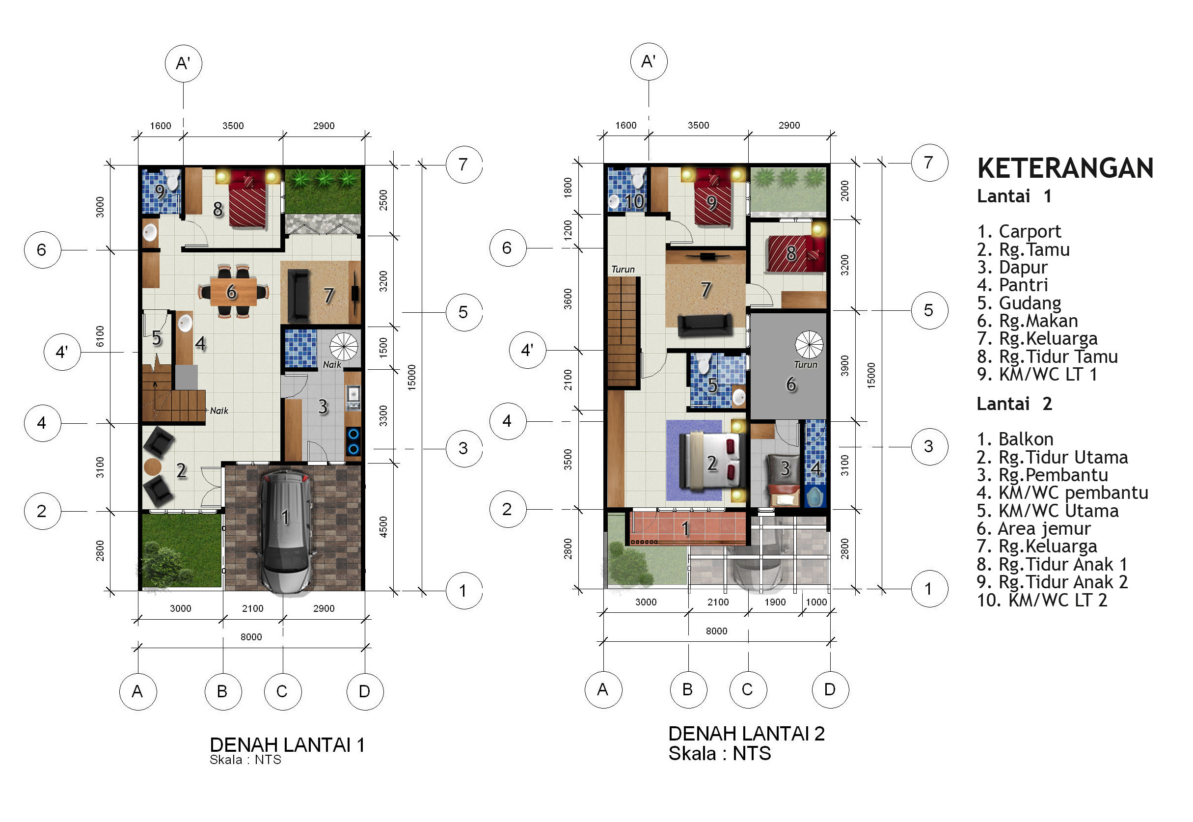 Desain Rumah 2 Lantai Di Lahan 8 X 15 M2 Dr 805 Desain Rumah Jakarta