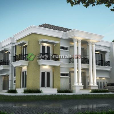 Desain Rumah Klasik 2 Lantai di Lahan 15 x 19 M2 | DR – 1503