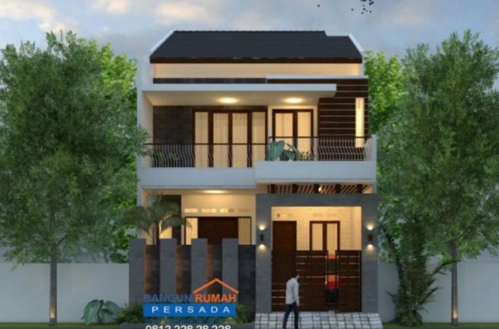 Desain Rumah Minimalis 8 x 15 M2, 2 Lantai 4 Ruang Tidur