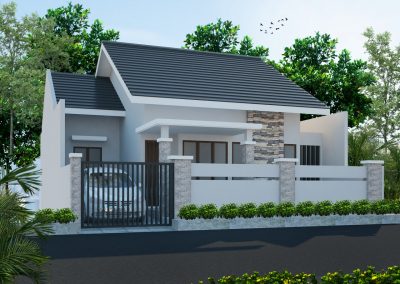 Desain Rumah 1 Lantai 10 x 15 M2 Rumah Bapak Raihan di Pondok Kopi Jakarta Timur