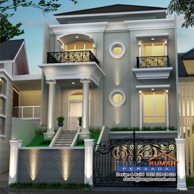 Desain Rumah Klasik 3 Lantai di Lahan 10 x 21 M2 | DR – RK – 1001