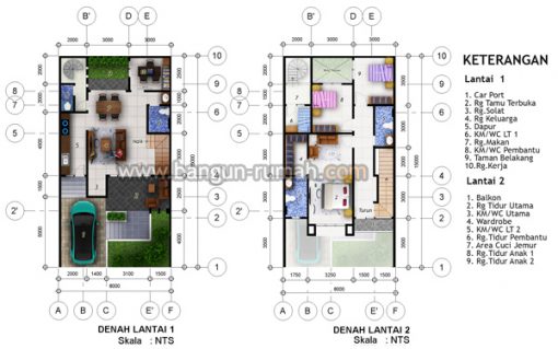 Desain Rumah 2 Lantai di Lahan 8 x 15 M2 | DR – 806