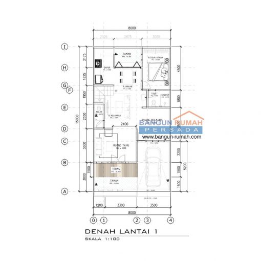 Desain Rumah 2 Lantai di Lahan 8 x 15 M2 | DR – 8021