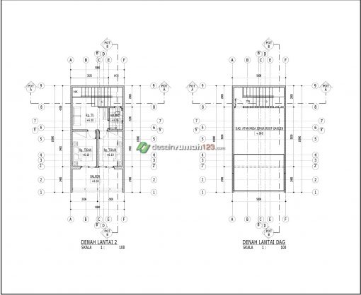 Desain Rumah 3 Lantai di Lahan 5 x 10 M2 | DR – 5103