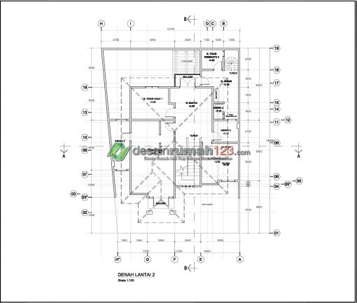 Desain Rumah 2 Lantai di Lahan 12 x 17 M2 | DR – 1217