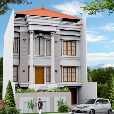 Desain Rumah Klasik 3 Lantai di Lahan 10 x 19 M2 | DR – 1019