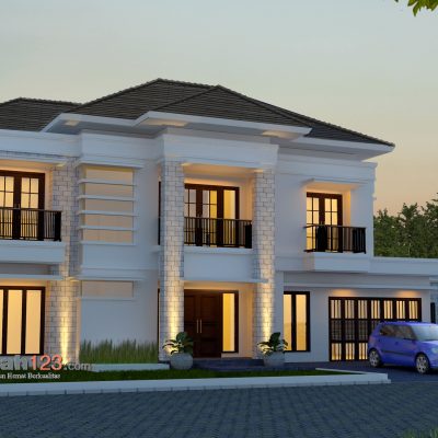 Desain Rumah 2 Lantai di Lahan 42 x 30 M2 | DR – 4202