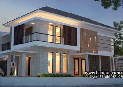 Desain Rumah 2 Lantai Modern Tropis di Cipete Jakarta Selatan