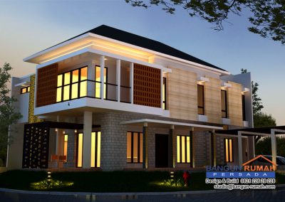 Desain Rumah Ibu Wiwiek di Grand Cove BSD Tangerang