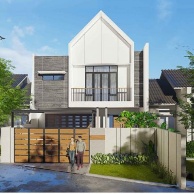 Desain Rumah 2 Lantai di Lahan 8 x 32 M2 | DR – 832