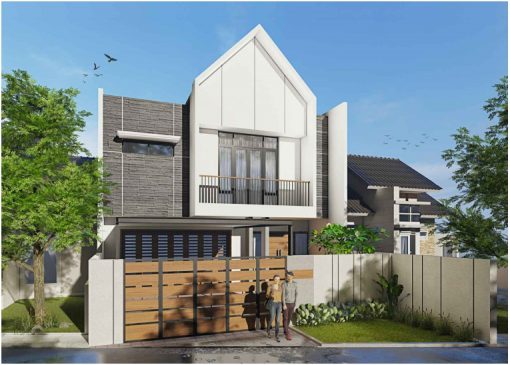 Desain Rumah 2 Lantai di Lahan 8 x 32 M2 | DR – 832